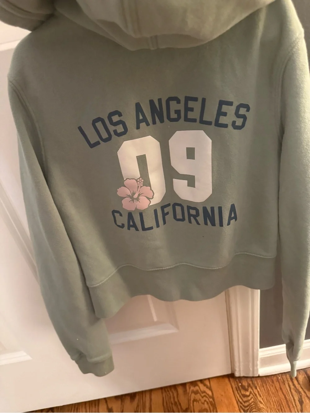 Abercrombie Kids Girls 9/10 Matching Hoodie & Shorts Set Los Angeles Floral